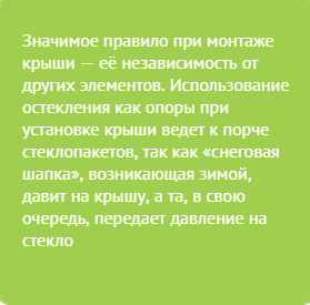 Соблюдение технологии монтажа конструкции